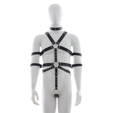 BDSM Body Harness For Men / Leather Fetish Lingerie With Belt Straps / Adult Sexual Costumes - EVE's SECRETS